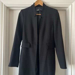 Long Black Structured Blazer